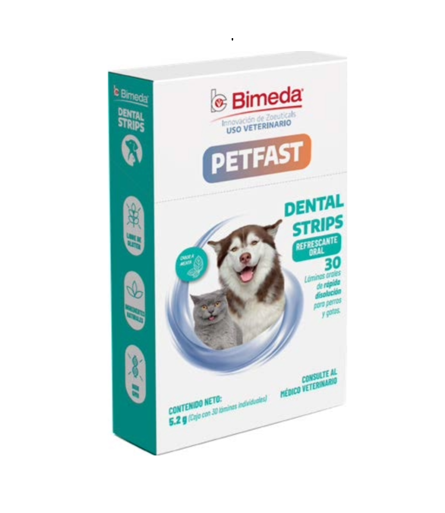 PetFast Dental Trips ( Cuidado Dental ) 30 Láminas orales de rápida absorción